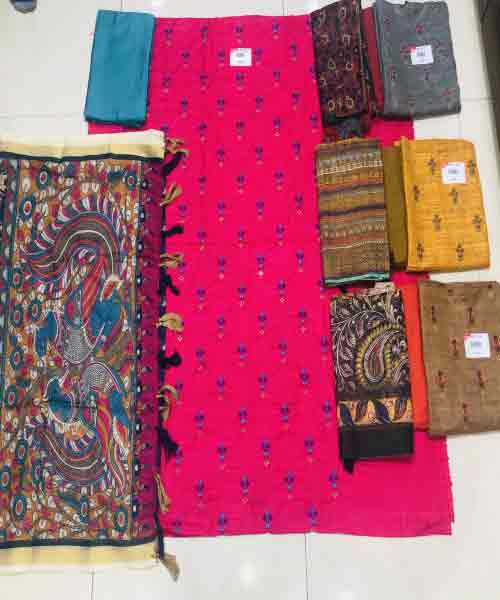 Buy UNNATI SILKS Women Unstitched Blue-Pink Handloom Pochampally Cotton  Punjabi Dress Casual Dress material with Tie-Dye Ikkat Weaving from Andhra  Pradesh weavers (PR4141) at Amazon.in